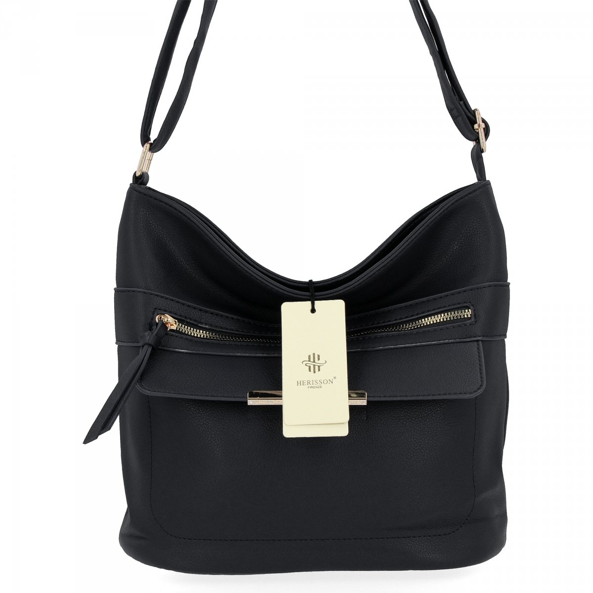 Uniwersalna Torebka Damska Listonoszka firmy Herisson 1052L2092 Czarna