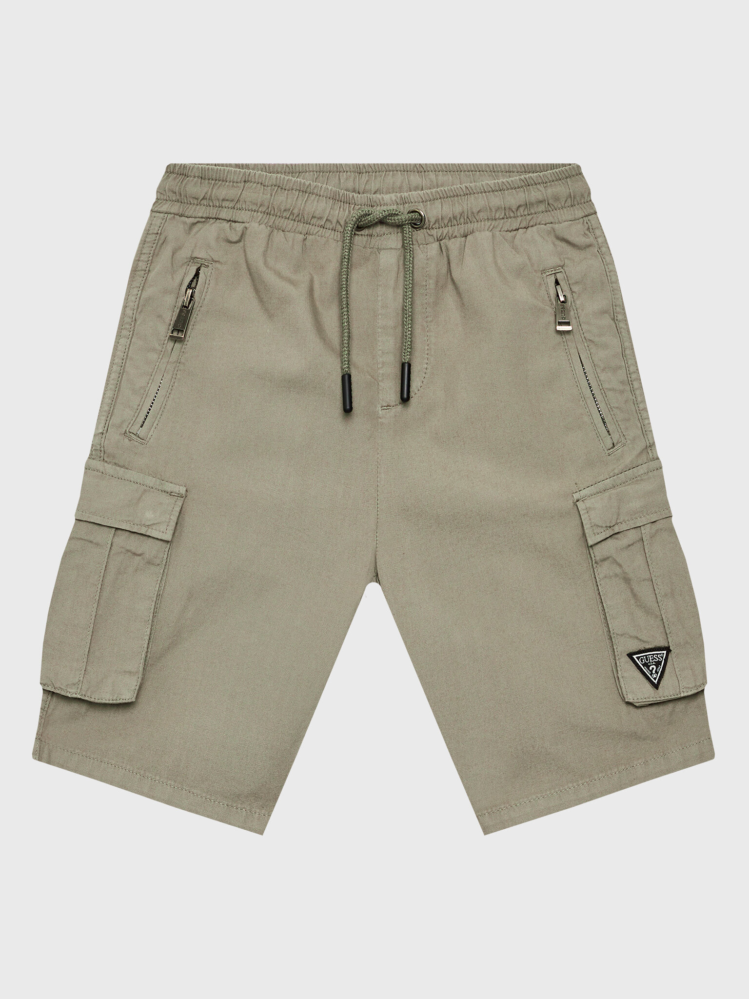 Guess Szorty materiałowe L2RD01 D3XN0 Khaki Regular Fit