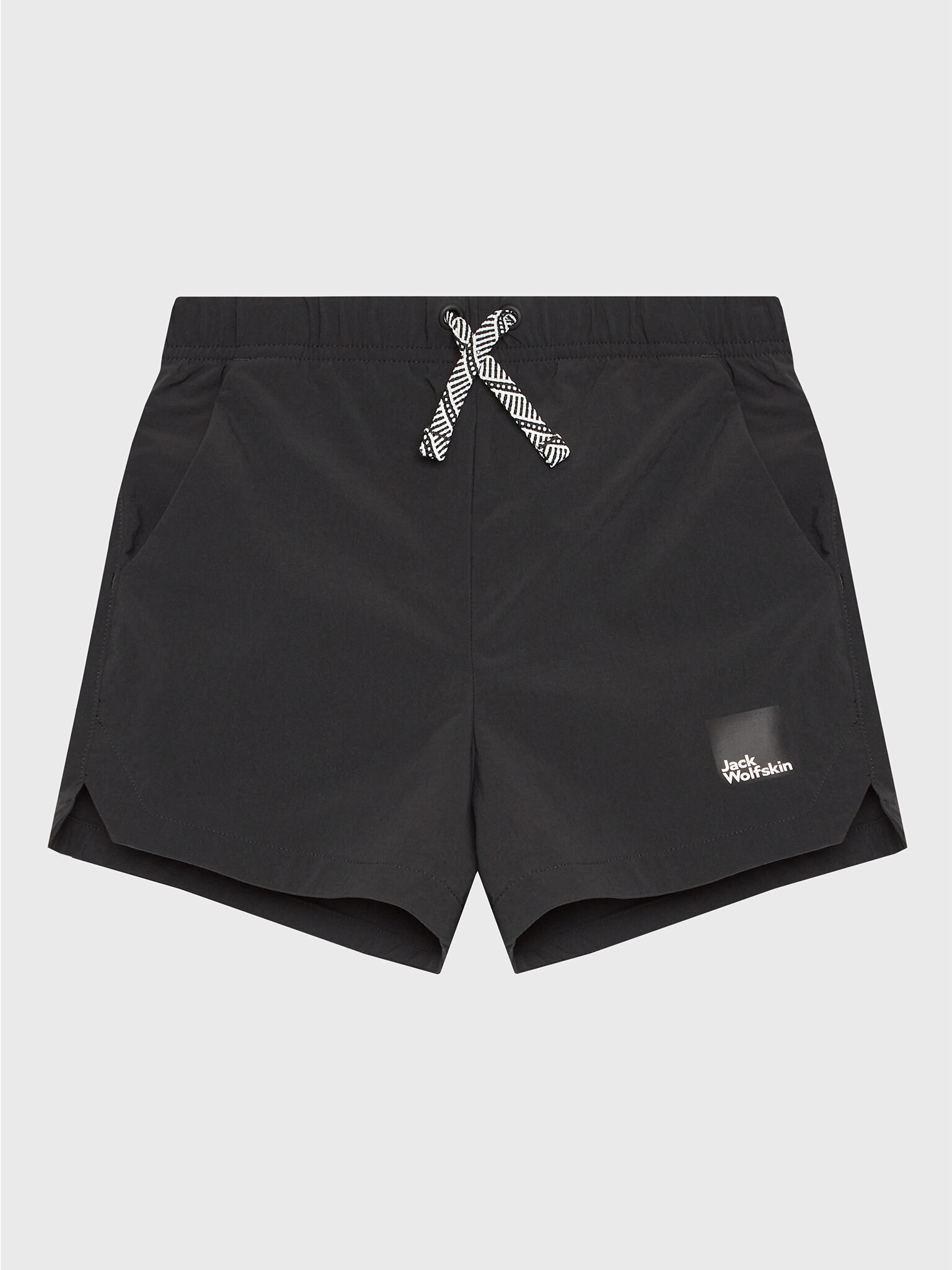 Jack Wolfskin Szorty materiałowe Teen 1609871 Czarny Regular Fit