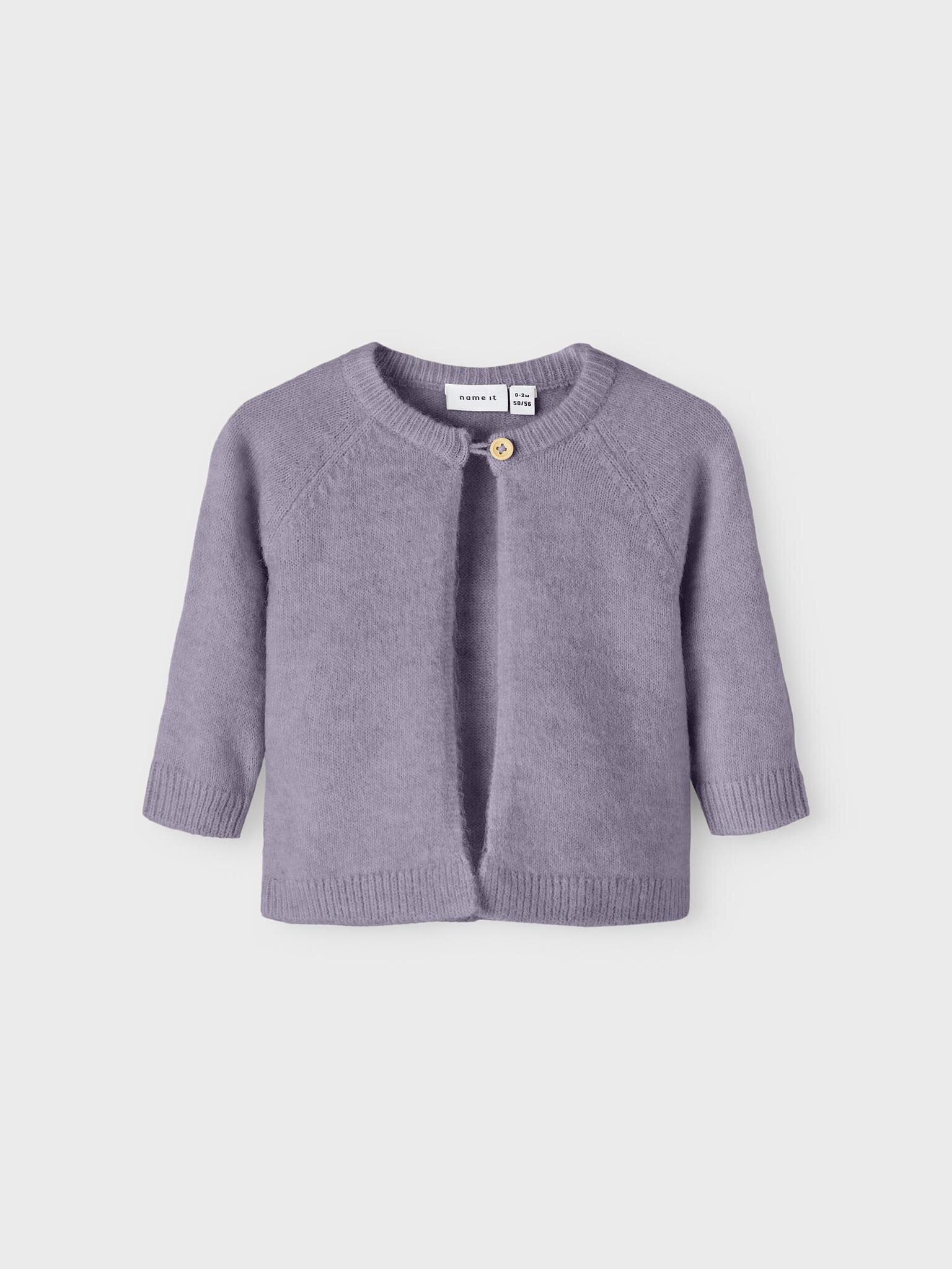 NAME IT Kardigan 13218679 Fioletowy Regular Fit