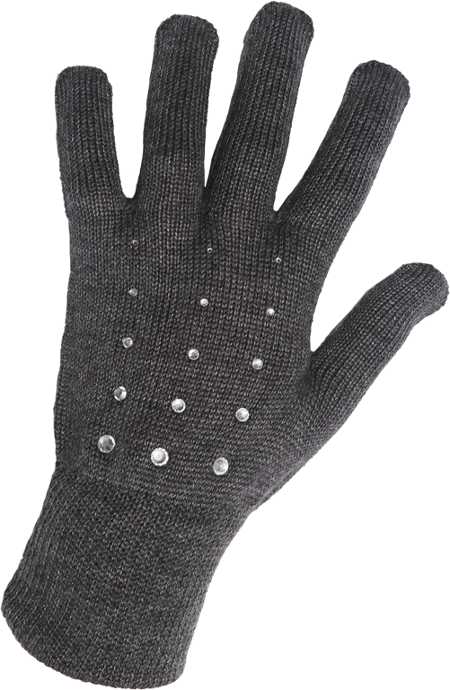 Rękawiczki damskie dziane Sherpa DONNA ciemnoszare