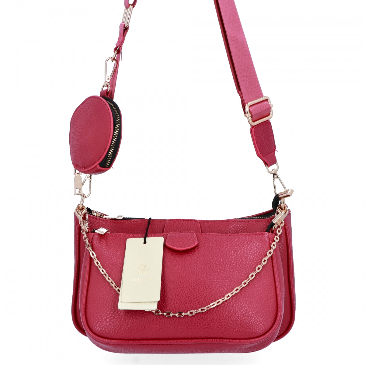Torebki Listonoszki 2w1 firmy Herisson 1652H2023-73 Fuksjowa