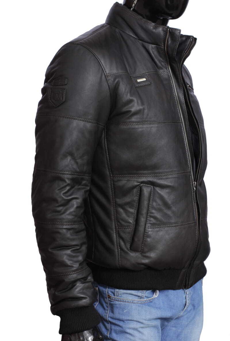 CARLO MONTI MAR450_3 - czarna kurtka bomberka męska ze ściągaczami DORJAN