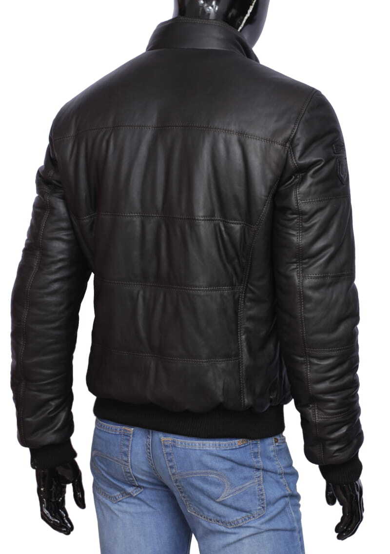 CARLO MONTI MAR450_3 - czarna kurtka bomberka męska ze ściągaczami DORJAN