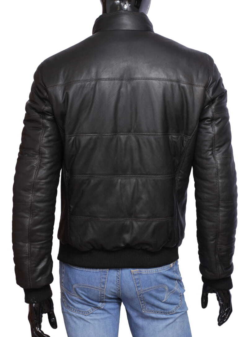 CARLO MONTI MAR450_3 - czarna kurtka bomberka męska ze ściągaczami DORJAN