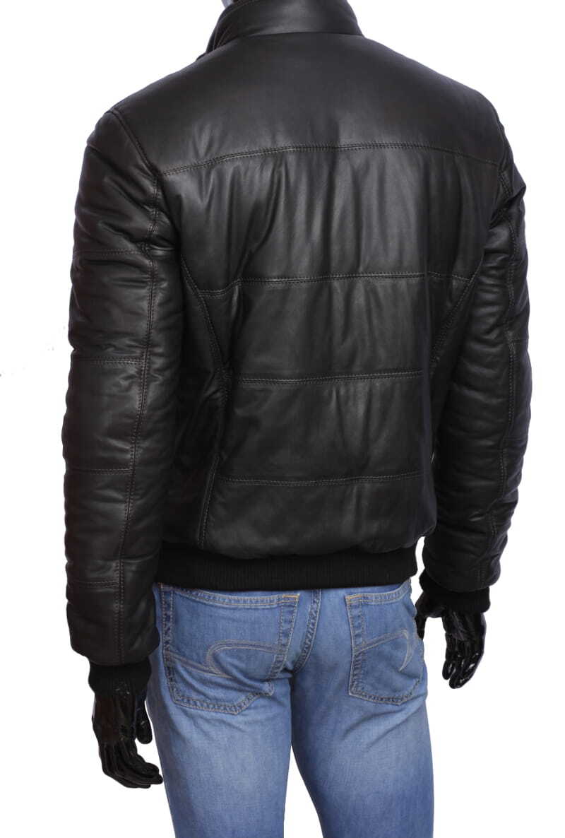 CARLO MONTI MAR450_3 - czarna kurtka bomberka męska ze ściągaczami DORJAN