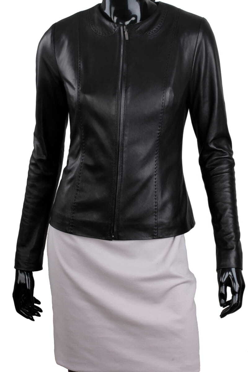 CHK450 - Chanelka skórzana damska z naturalnej skóry owczej DORJAN