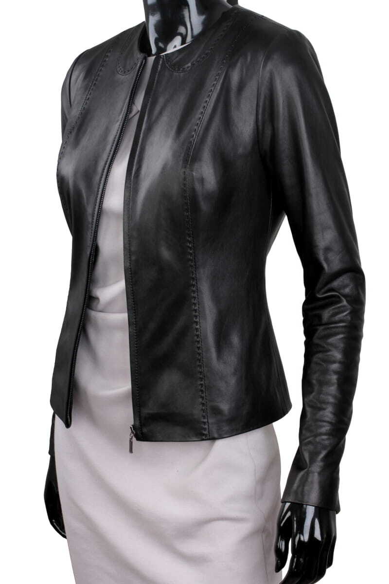 CHK450 - Chanelka skórzana damska z naturalnej skóry owczej DORJAN