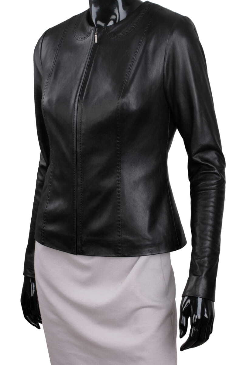 CHK450 - Chanelka skórzana damska z naturalnej skóry owczej DORJAN