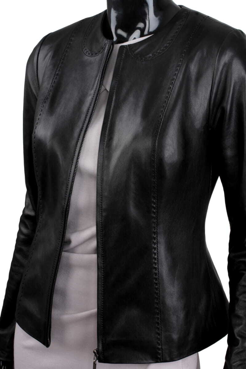 CHK450 - Chanelka skórzana damska z naturalnej skóry owczej DORJAN