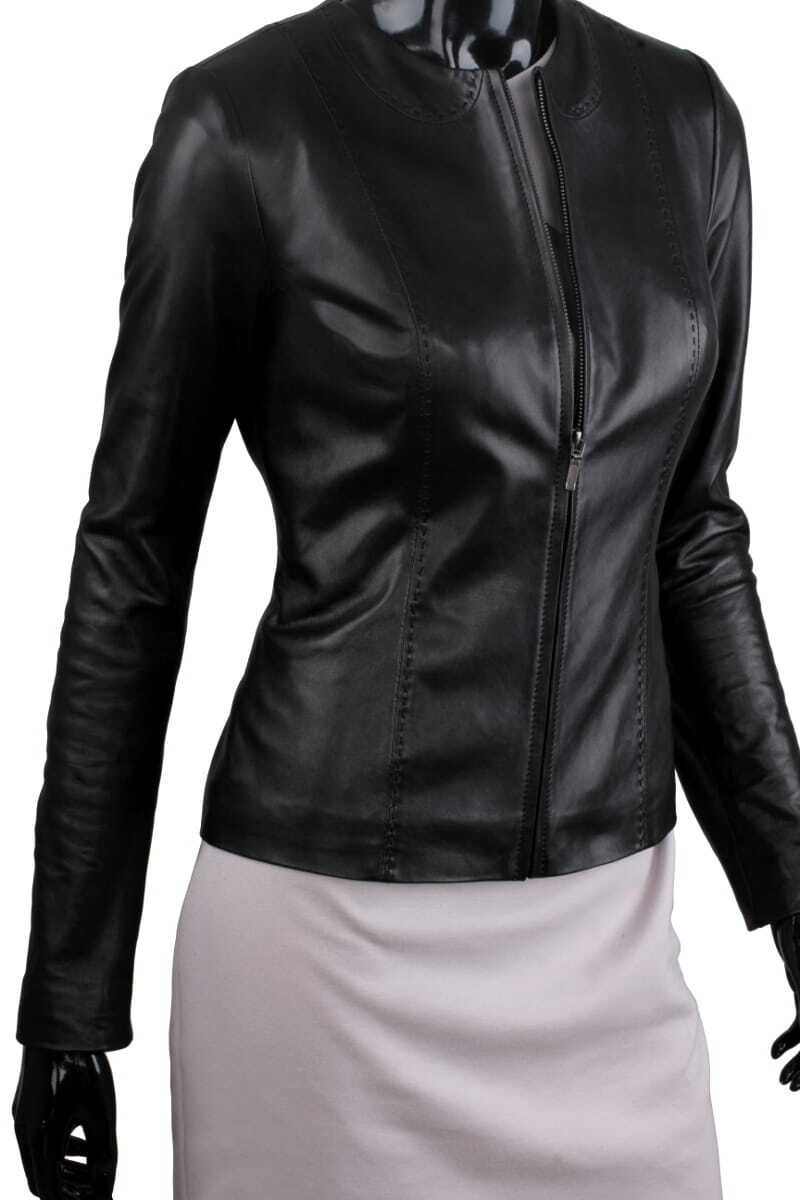 CHK450 - Chanelka skórzana damska z naturalnej skóry owczej DORJAN