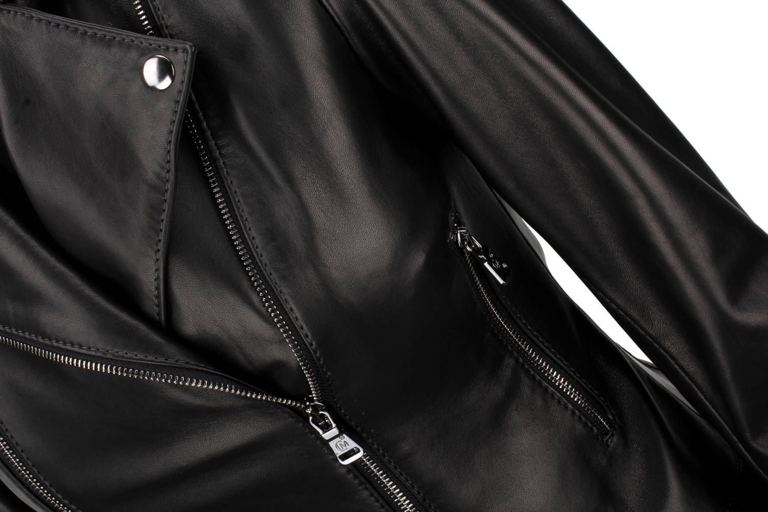 JUL450N - Ramoneska skórzana damska z czarnej skóry DORJAN