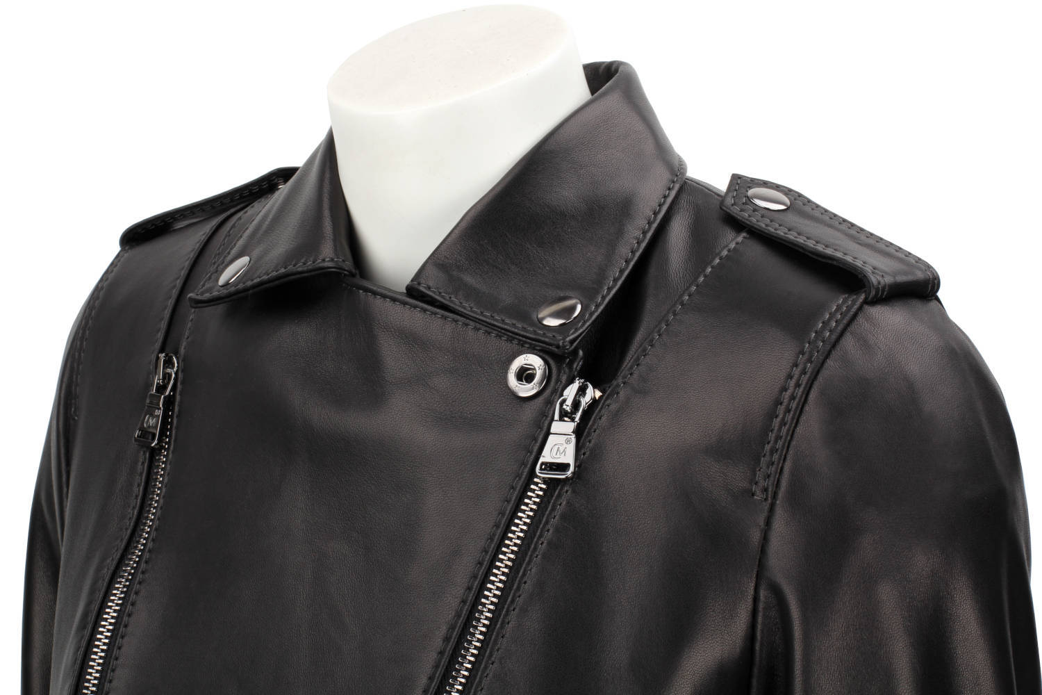 JUL450N - Ramoneska skórzana damska z czarnej skóry DORJAN