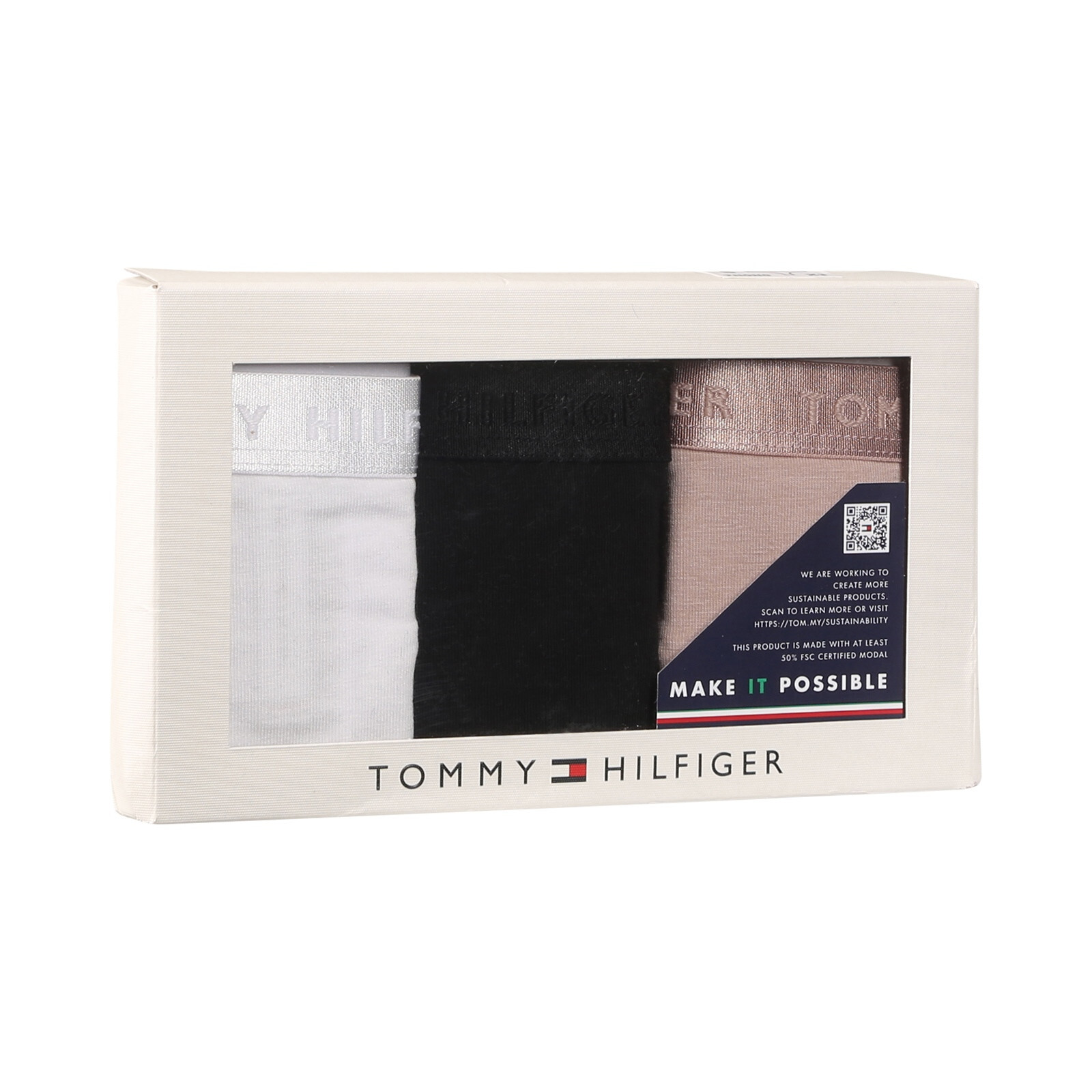 3PACK stringi damskie Tommy Hilfiger nadrozmiard wielokolorowe (UW0UW04480 05J)