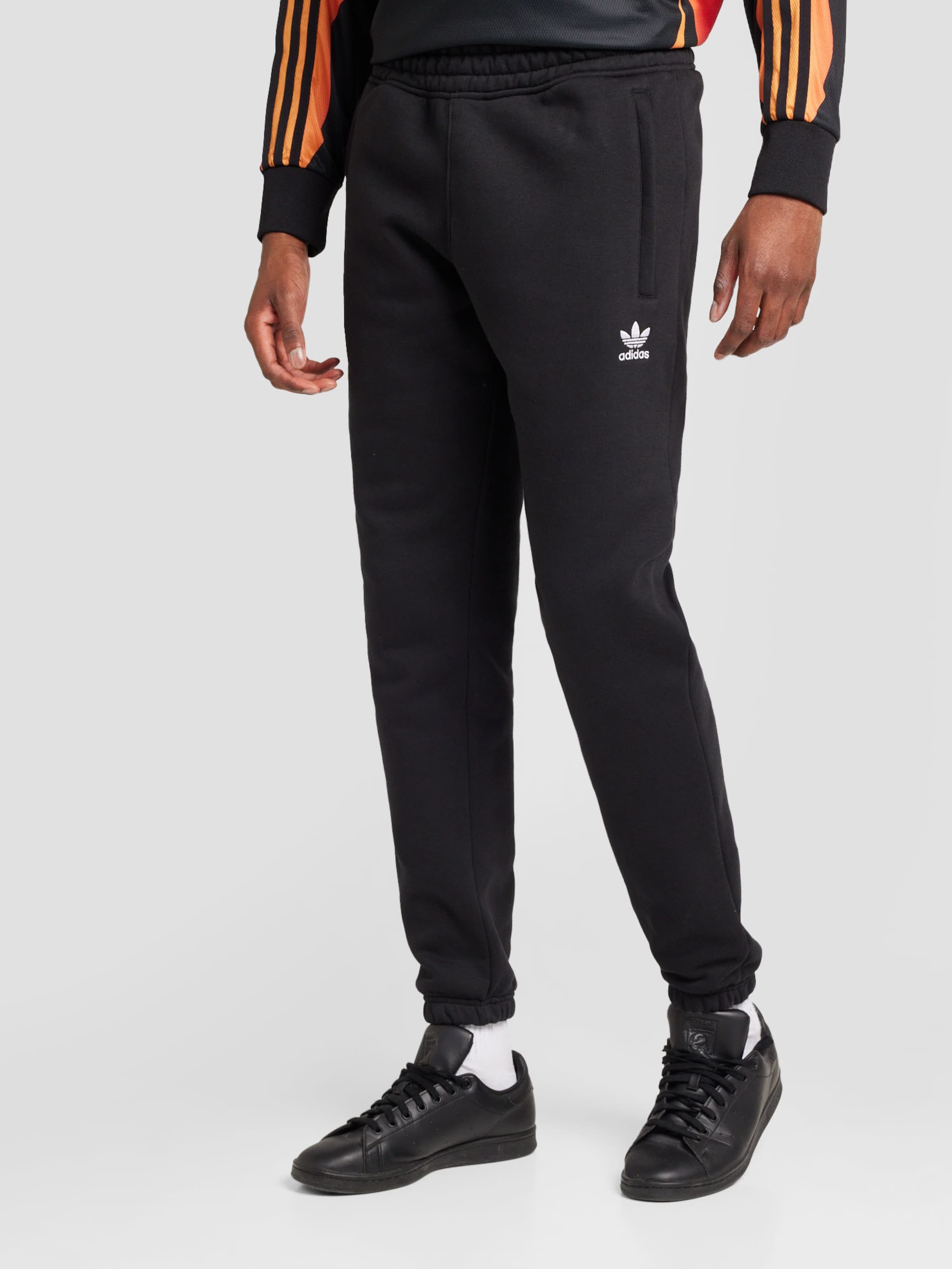 ADIDAS ORIGINALS Spodnie 'Trefoil Essentials' czarny / biały