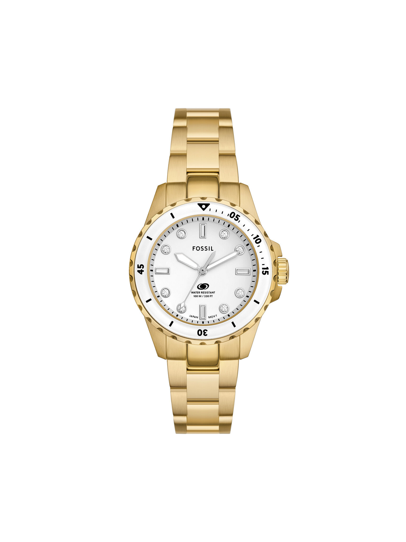 Fossil Zegarek Blue ES5350 Złoty