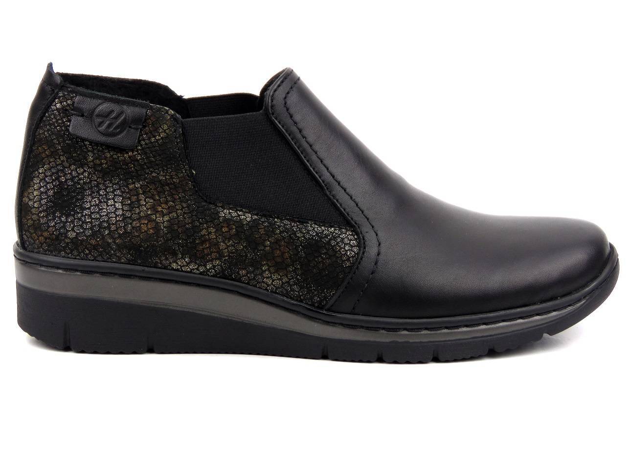 Lekkie, wygodne sztyblety damskie polskiej marki HELIOS Komfort 527, czarne