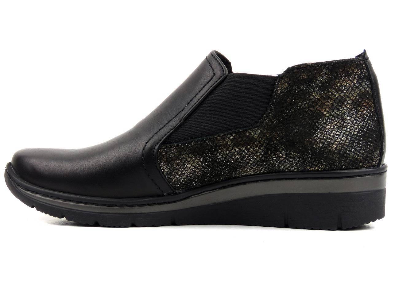 Lekkie, wygodne sztyblety damskie polskiej marki HELIOS Komfort 527, czarne