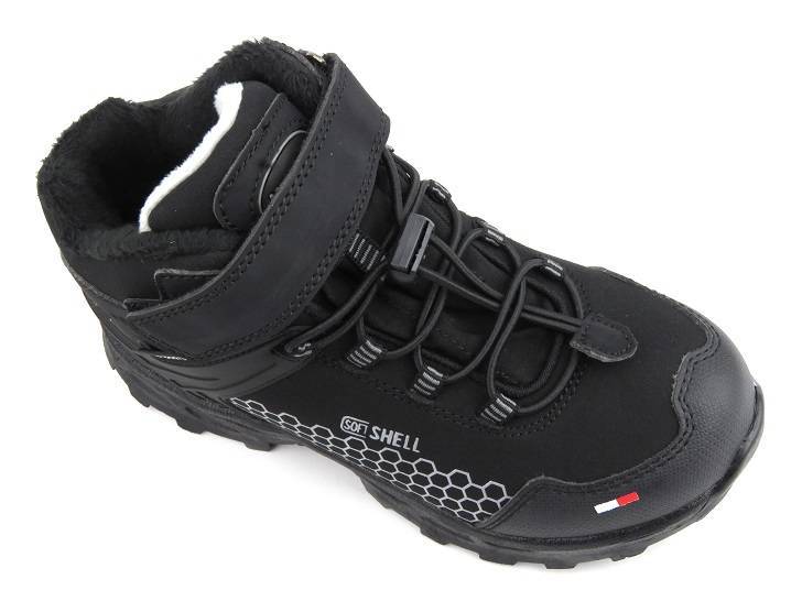 Śniegowce dziecięce z softshell i tripletex - AMERICAN CLUB HL 25/22, czarne