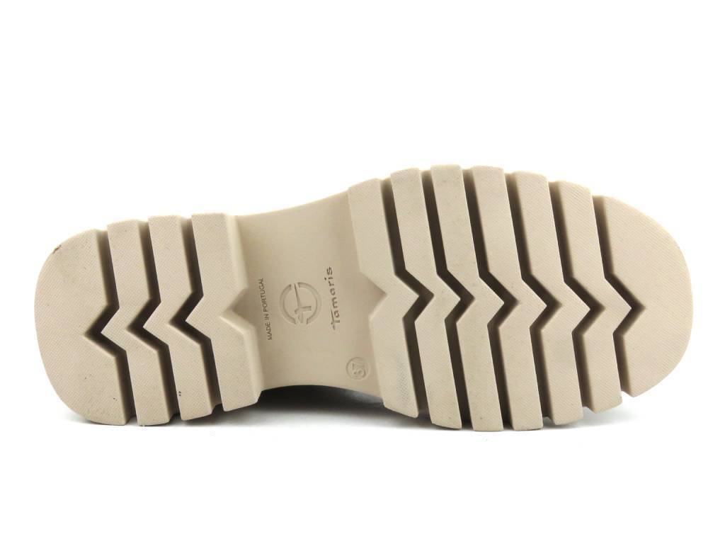 Botki damskie, workery na grubej podeszwie Tamaris 1-25494-41, ciemnobeżowe