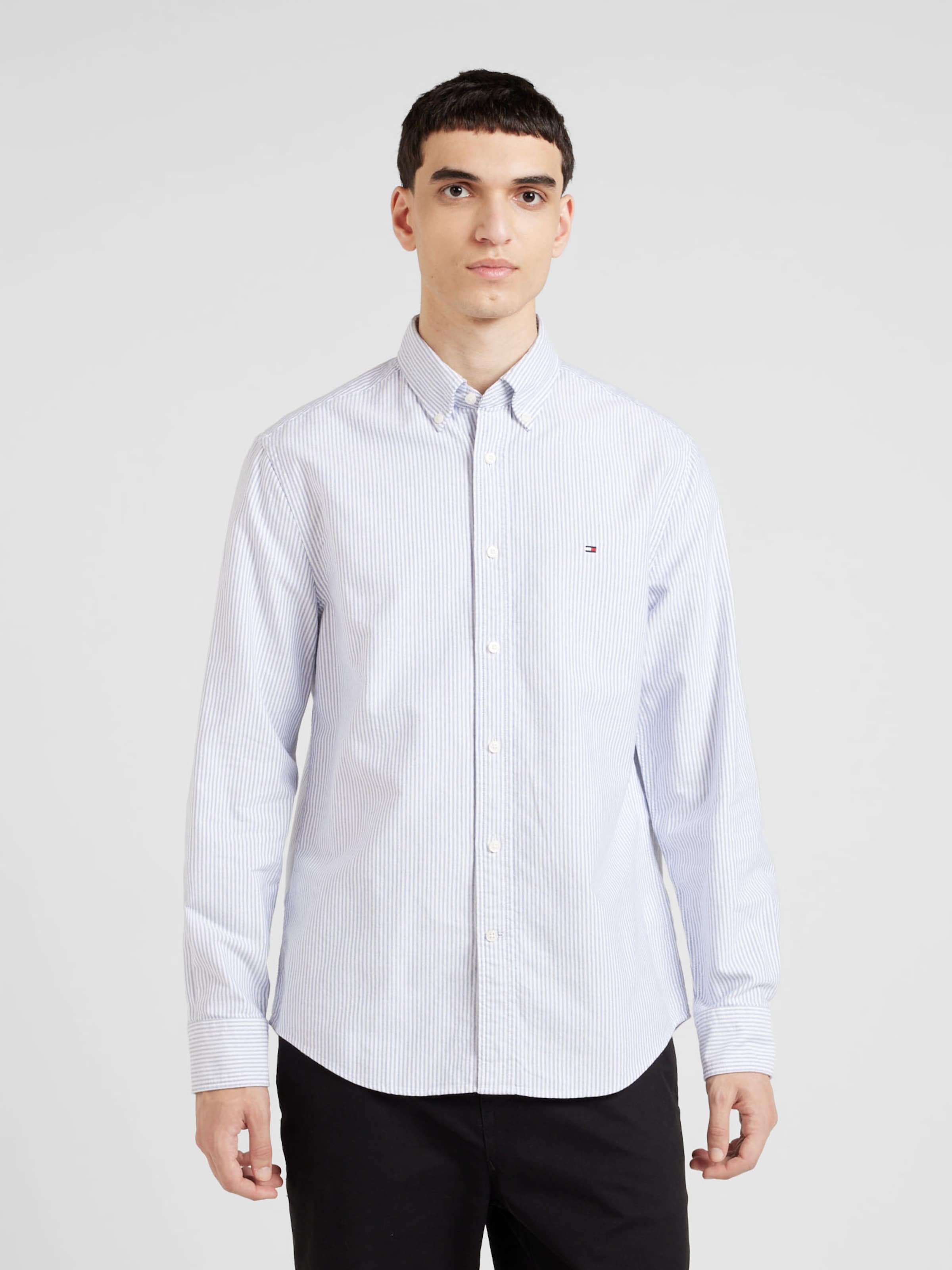 TOMMY HILFIGER Koszula 'Heritage' gołąbkowo niebieski / biały