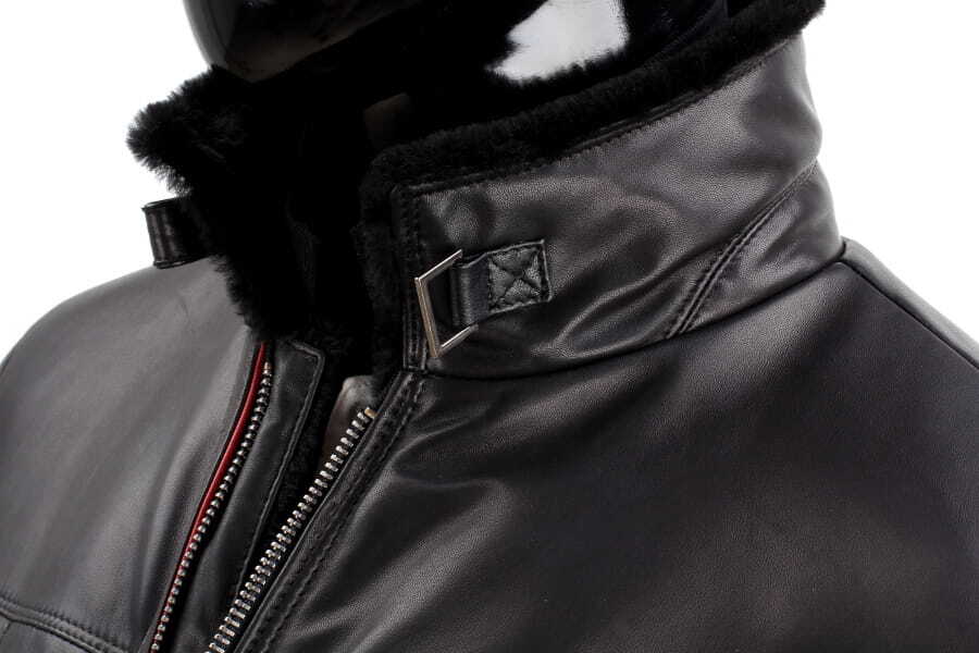 CARLO MONTI ELP450 - Kurtka skórzana pikowana męska z kożuszkiem eko DORJAN