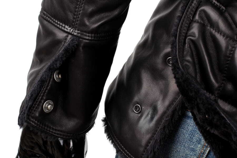 CARLO MONTI ELP450 - Kurtka skórzana pikowana męska z kożuszkiem eko DORJAN