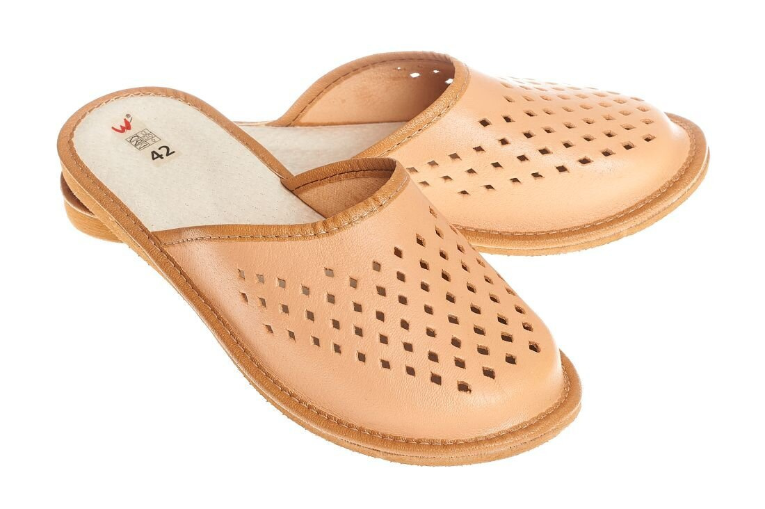 Wójciak Podhale Solidne kapcie zabudowane pantofle męskie skórzane pw274