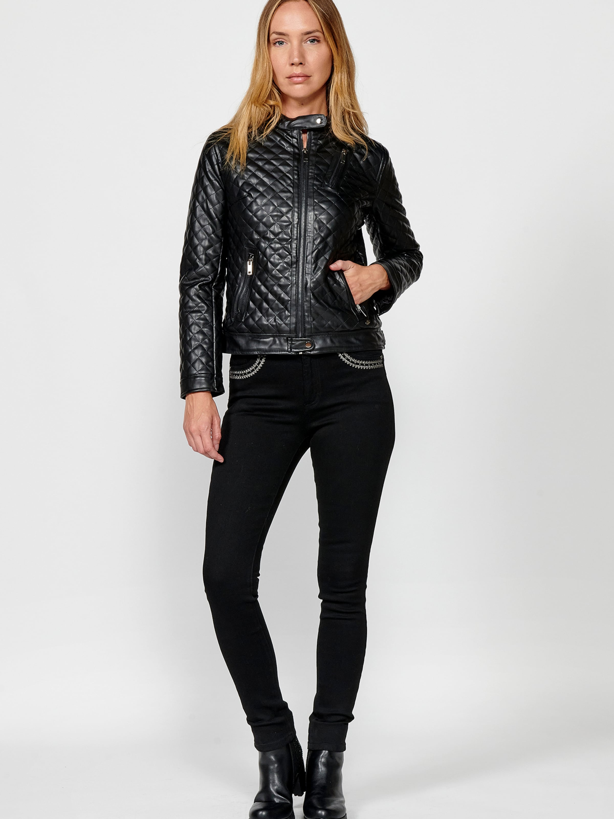 KOROSHI Kurtka przejściowa czarny