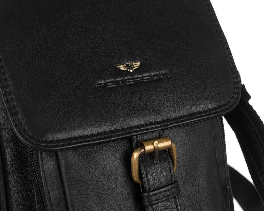 Saszetka męska z naturalnej skóry Peterson PTN 372-NDM