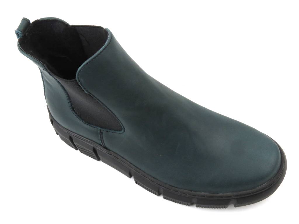 Skórzane sztyblety damskie polskiej marki HELIOS Komfort 510S, zielone