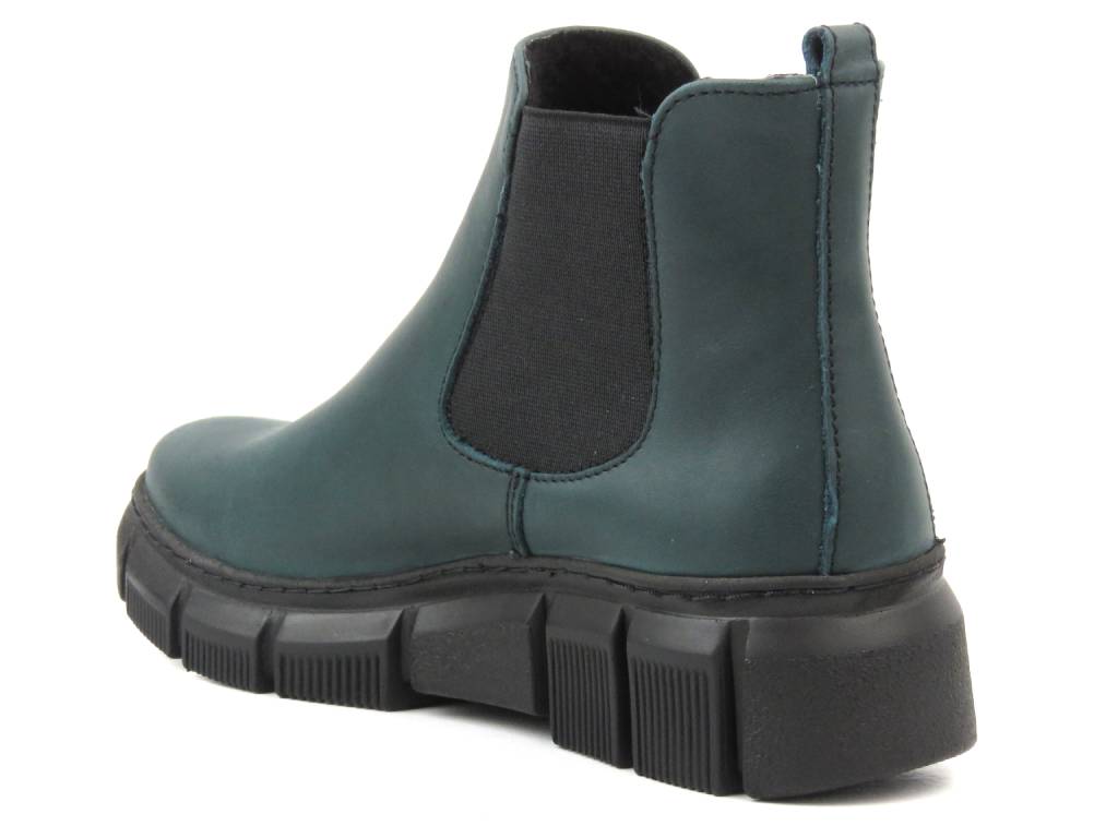 Skórzane sztyblety damskie polskiej marki HELIOS Komfort 510S, zielone