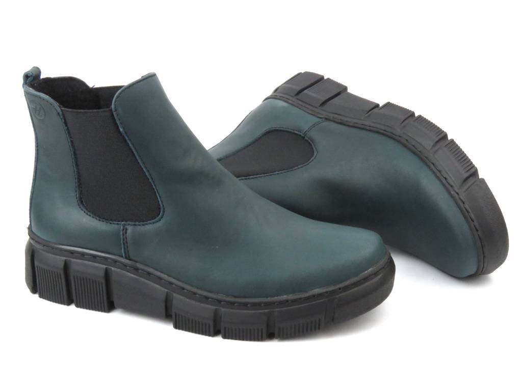 Skórzane sztyblety damskie polskiej marki HELIOS Komfort 510S, zielone