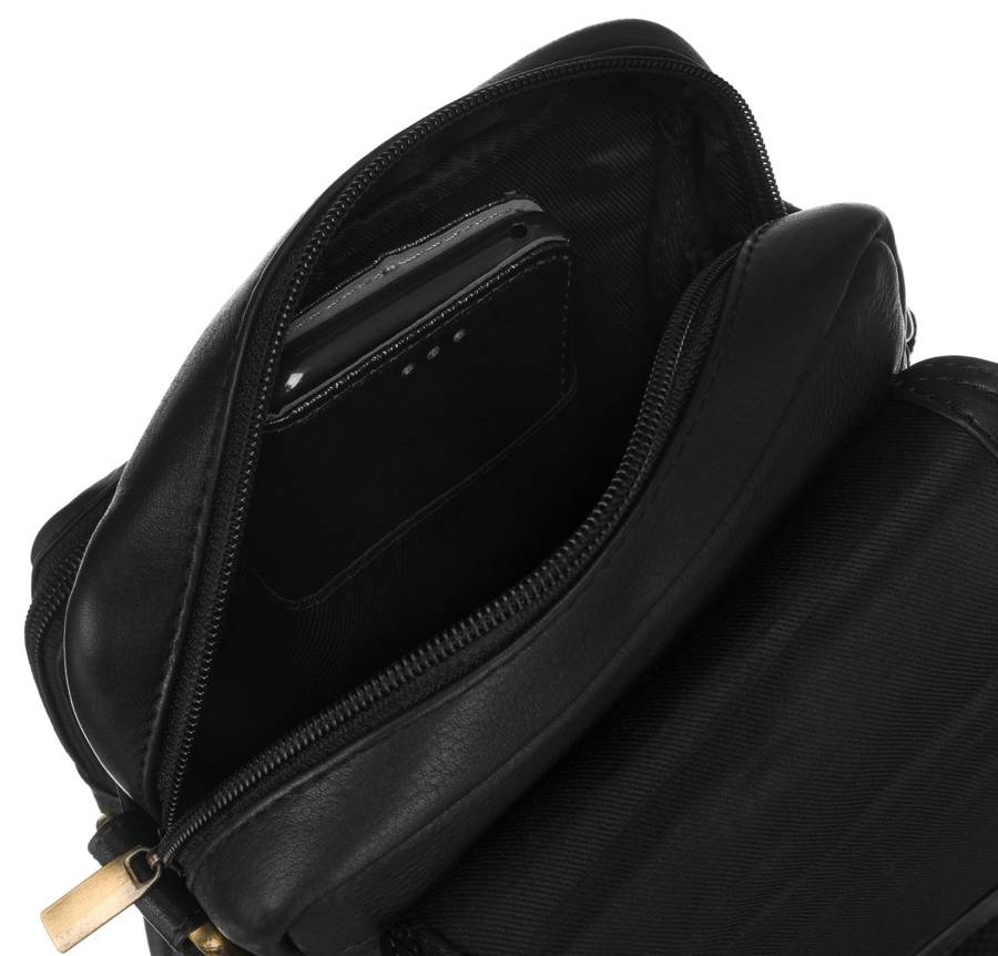 Saszetka męska z naturalnej skóry Peterson PTN 372-NDM