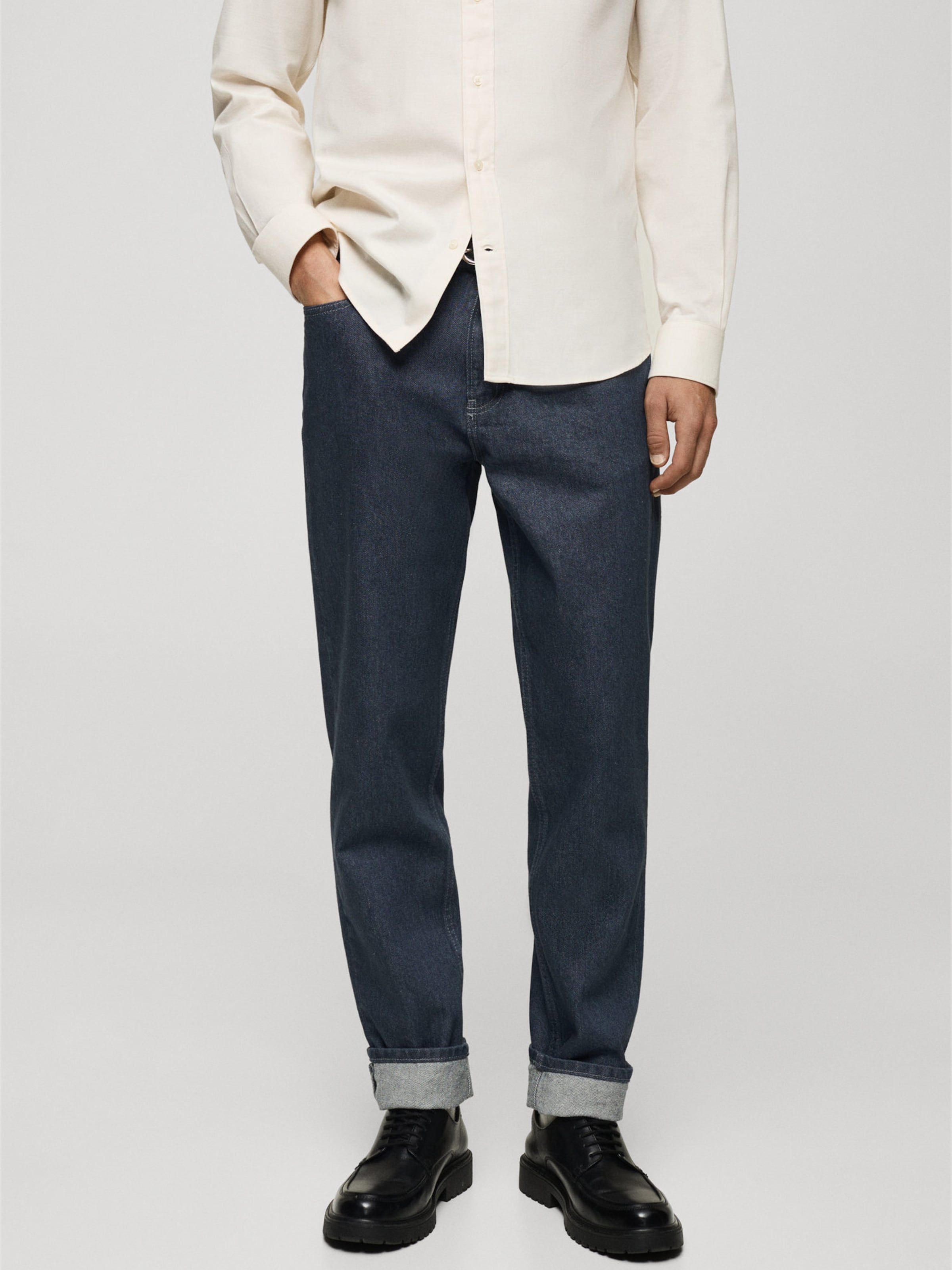 MANGO MAN Jeansy 'Volt' ciemny niebieski