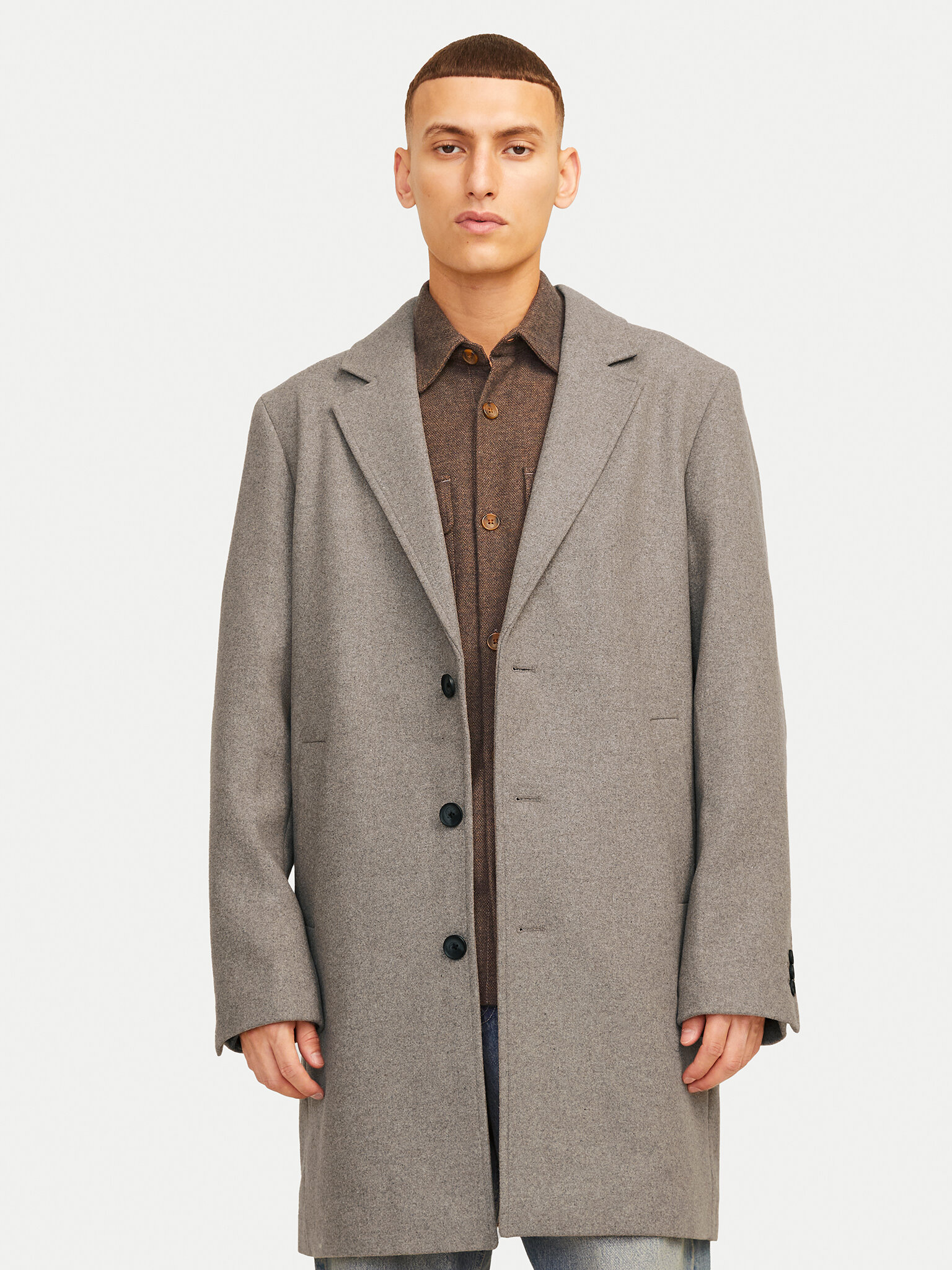 Jack & Jones Płaszcz wełniany Harris 12263845 Beżowy Regular Fit