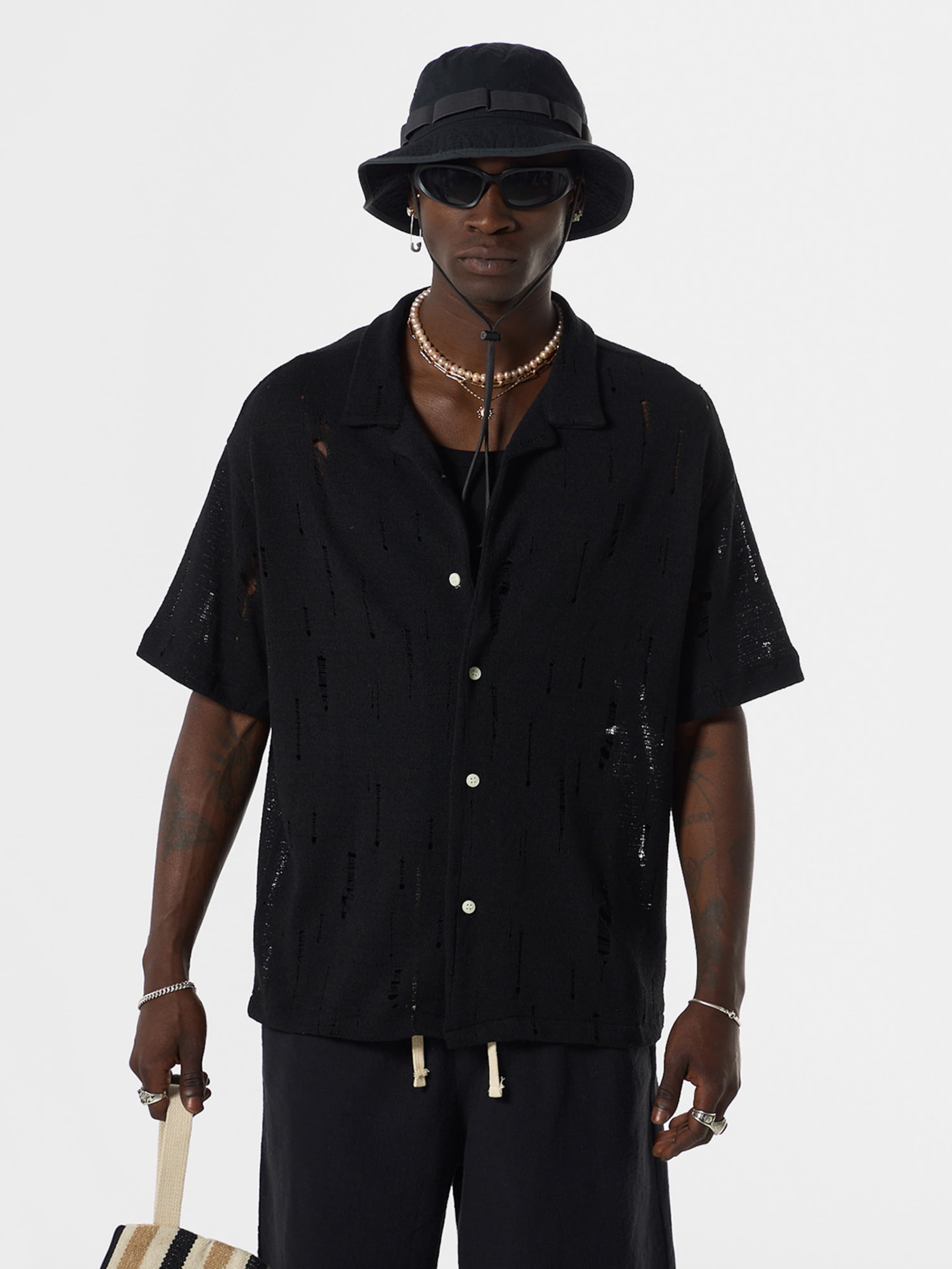 VAMOS CLO Koszula czarny