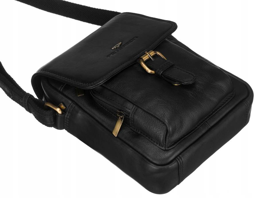 Saszetka męska z naturalnej skóry Peterson PTN 372-NDM