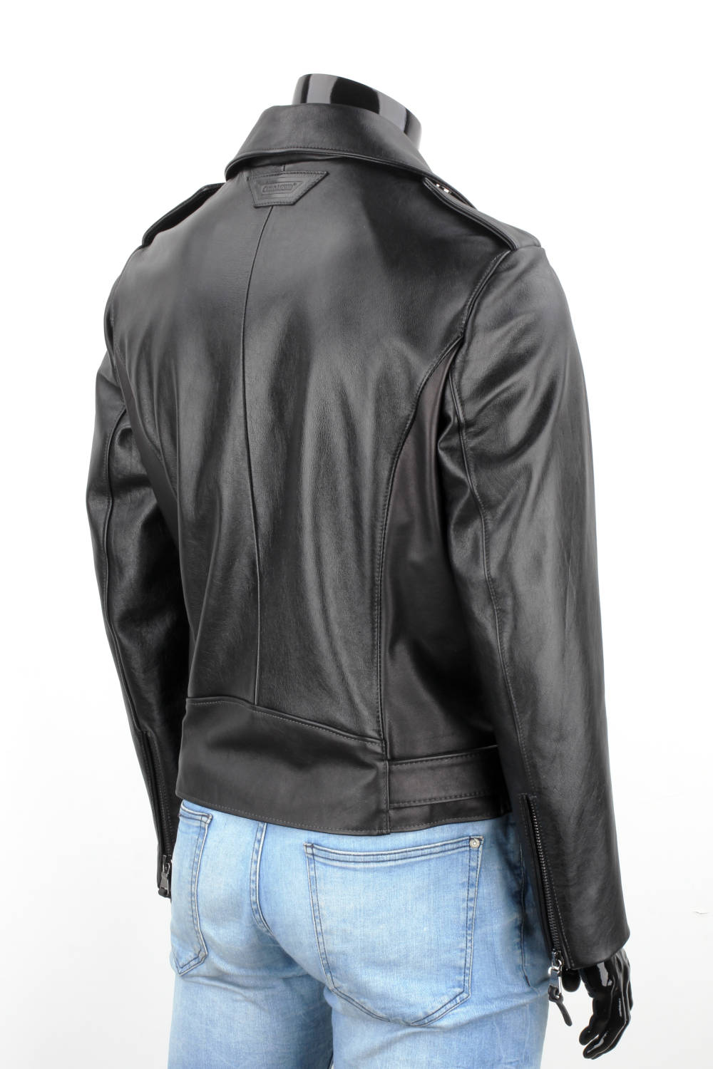 CARLO MONTI LECH950T - Ramoneska Skórzana Męska z czarnej skóry naturalnej DORJAN