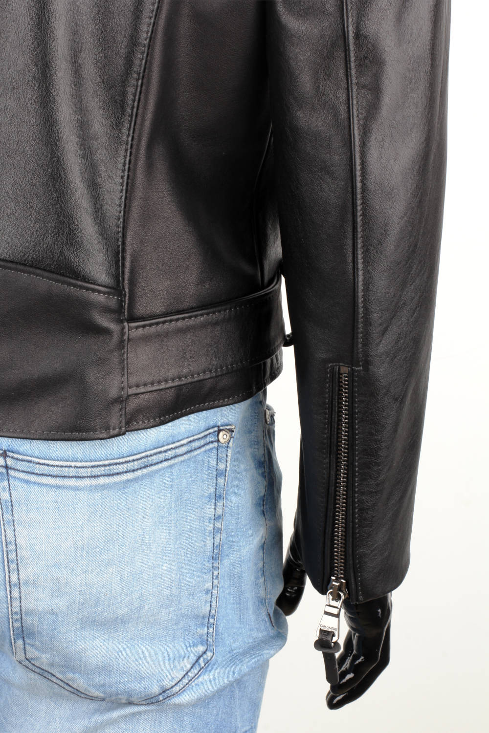 CARLO MONTI LECH950T - Ramoneska Skórzana Męska z czarnej skóry naturalnej DORJAN