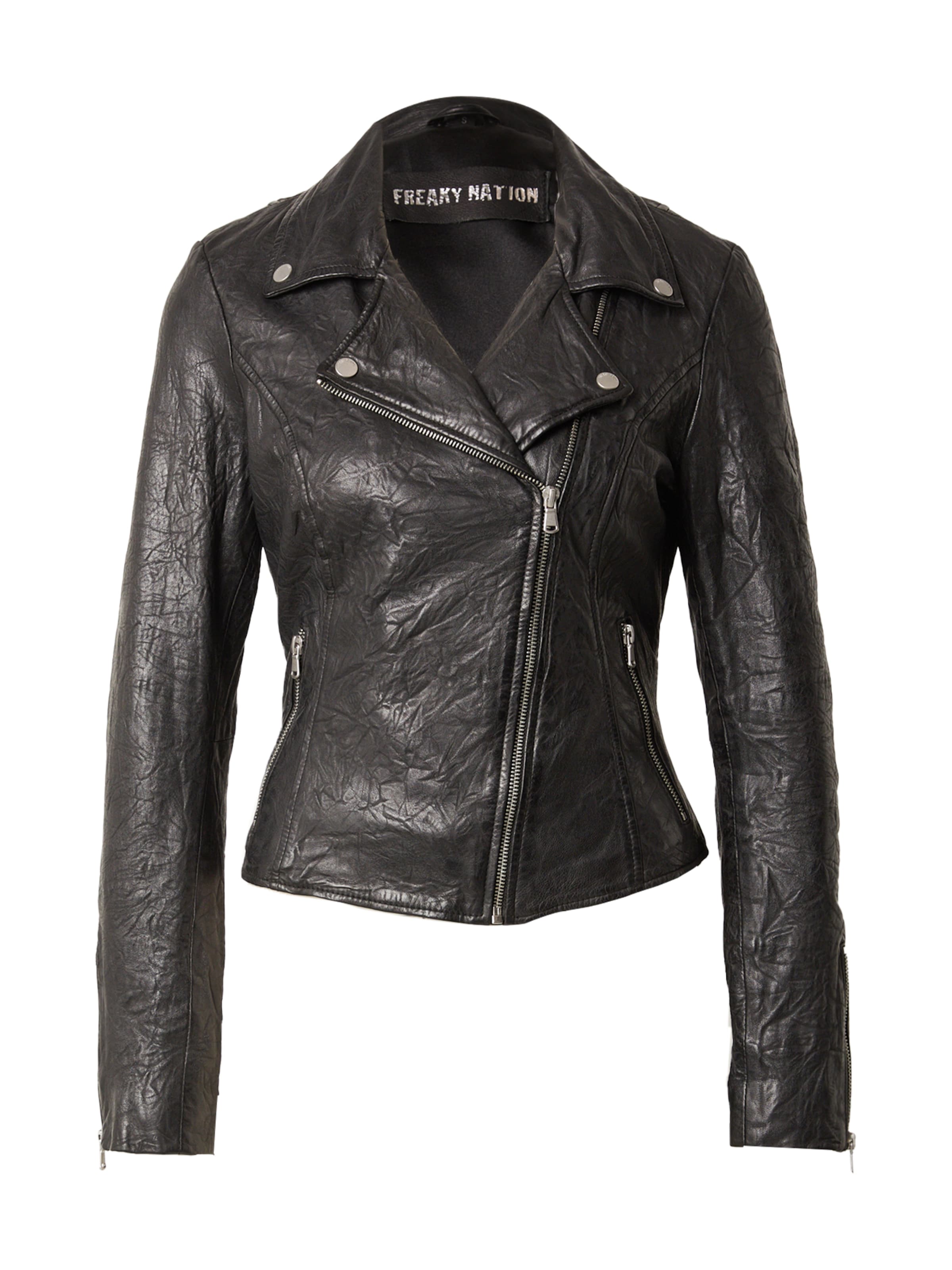 FREAKY NATION Kurtka przejściowa 'Bezzi' czarny / srebrny