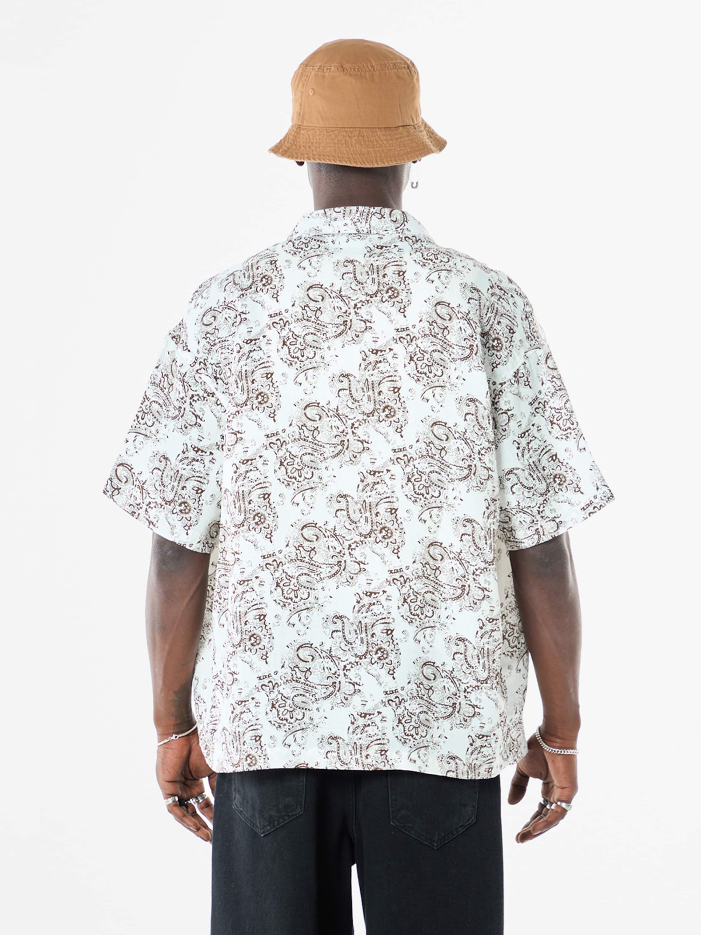 VAMOS CLO Koszula brązowy / biały