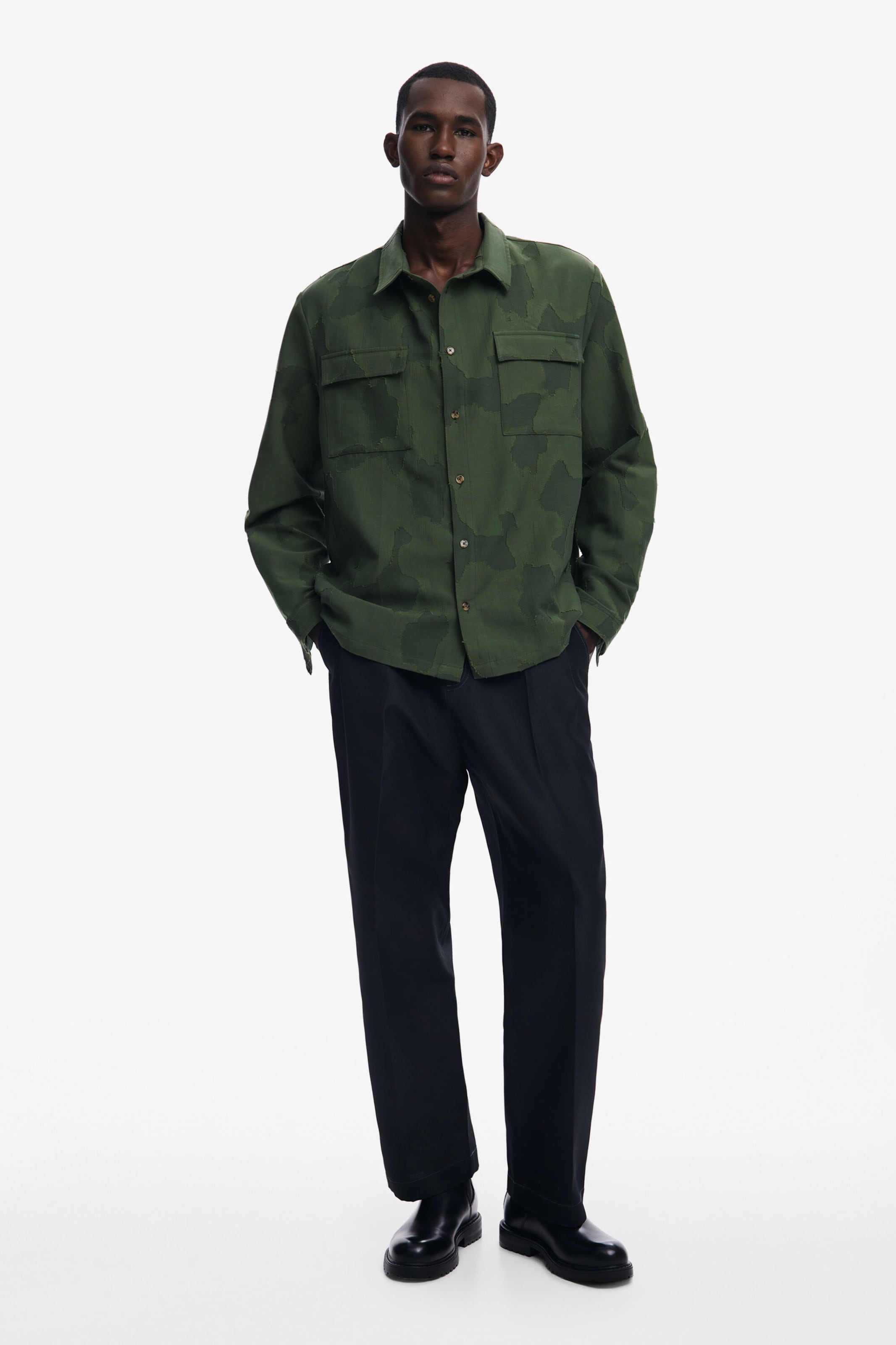 Desigual Koszula zielony / ciemnozielony