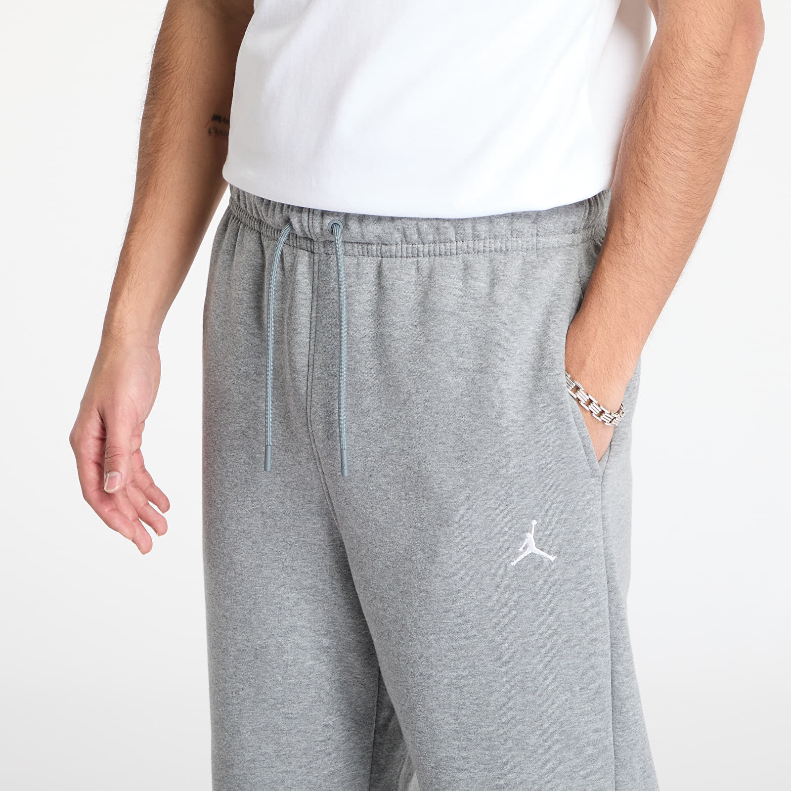 Spodnie dresowe Jordan Brooklyn Fleece Men's Pants Carbon Heather/ White L