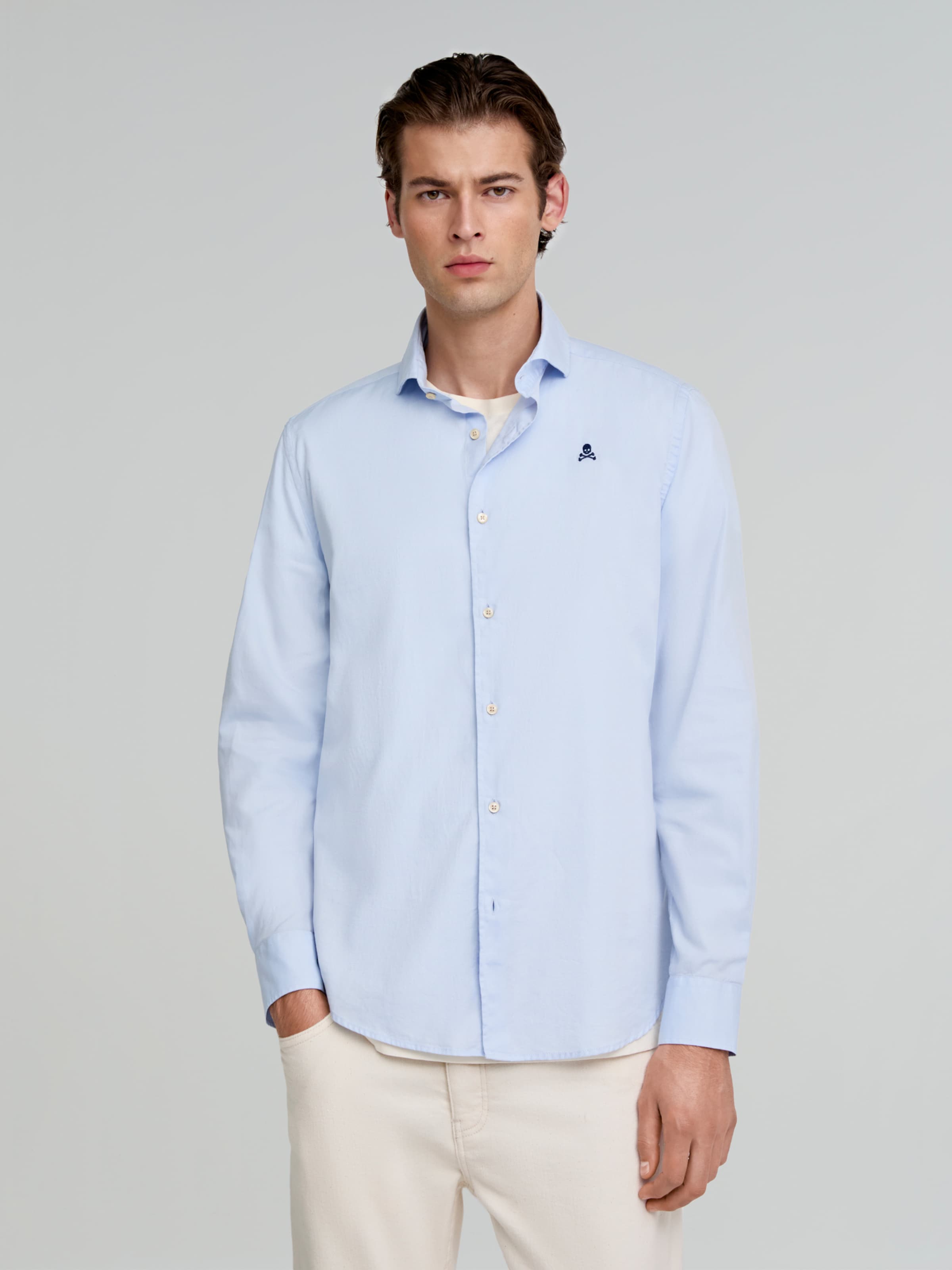 Scalpers Koszula granatowy / jasnoniebieski