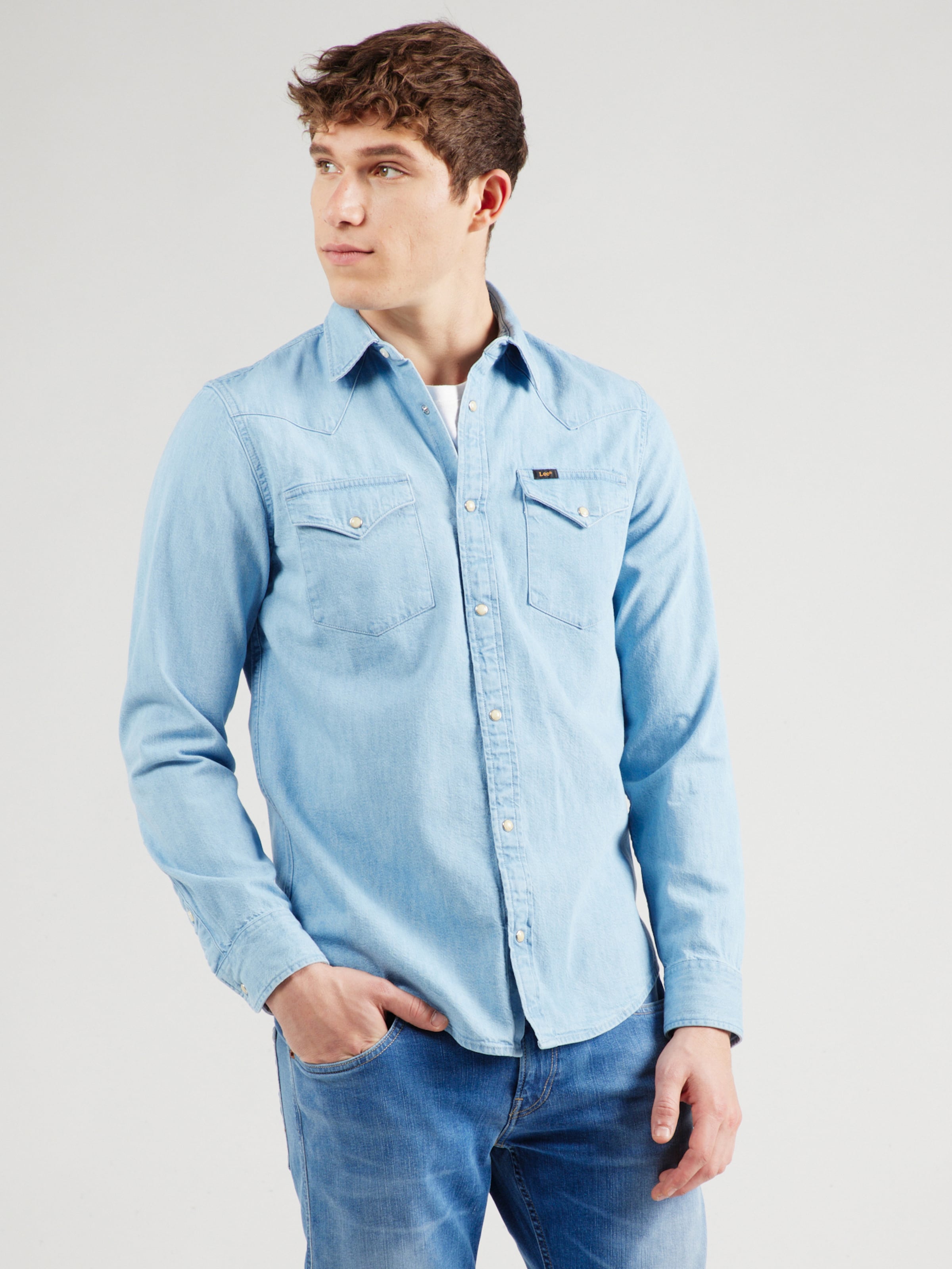 Lee Koszula 'REGULAR WESTERN' niebieski denim