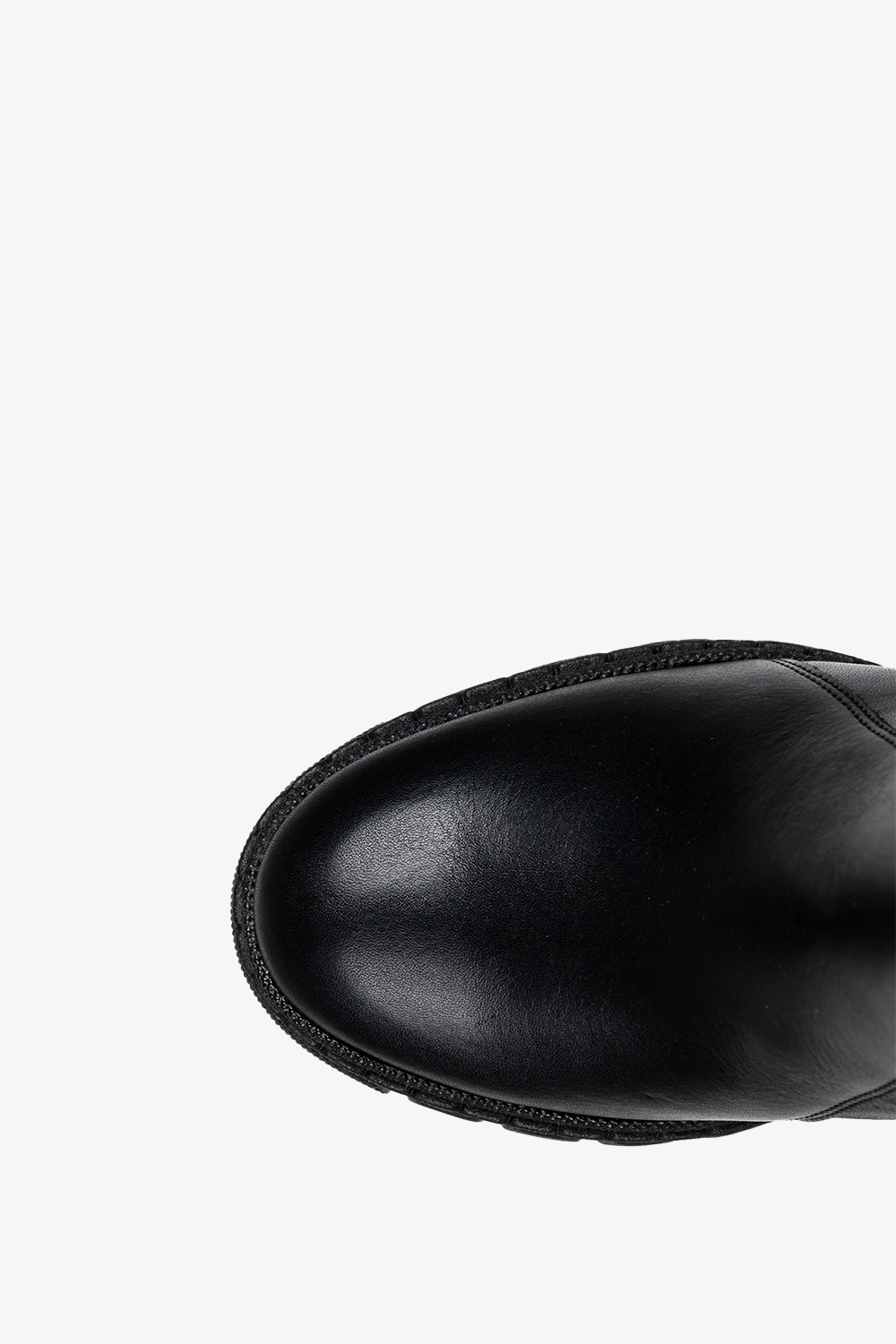 Czarne botki na słupku POLSKA SKÓRA Casu 2308