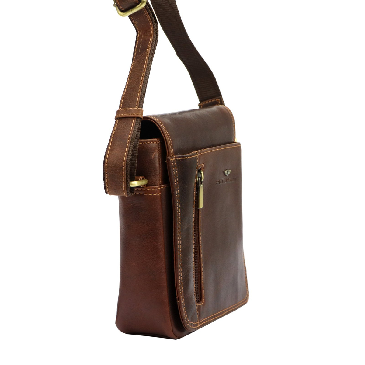 Saszetka męska z naturalnej skóry Peterson PTN TB-7032-COM