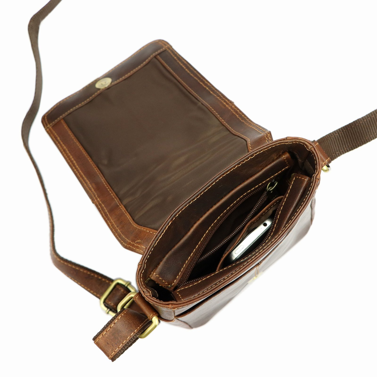 Saszetka męska z naturalnej skóry Peterson PTN TB-7032-COM