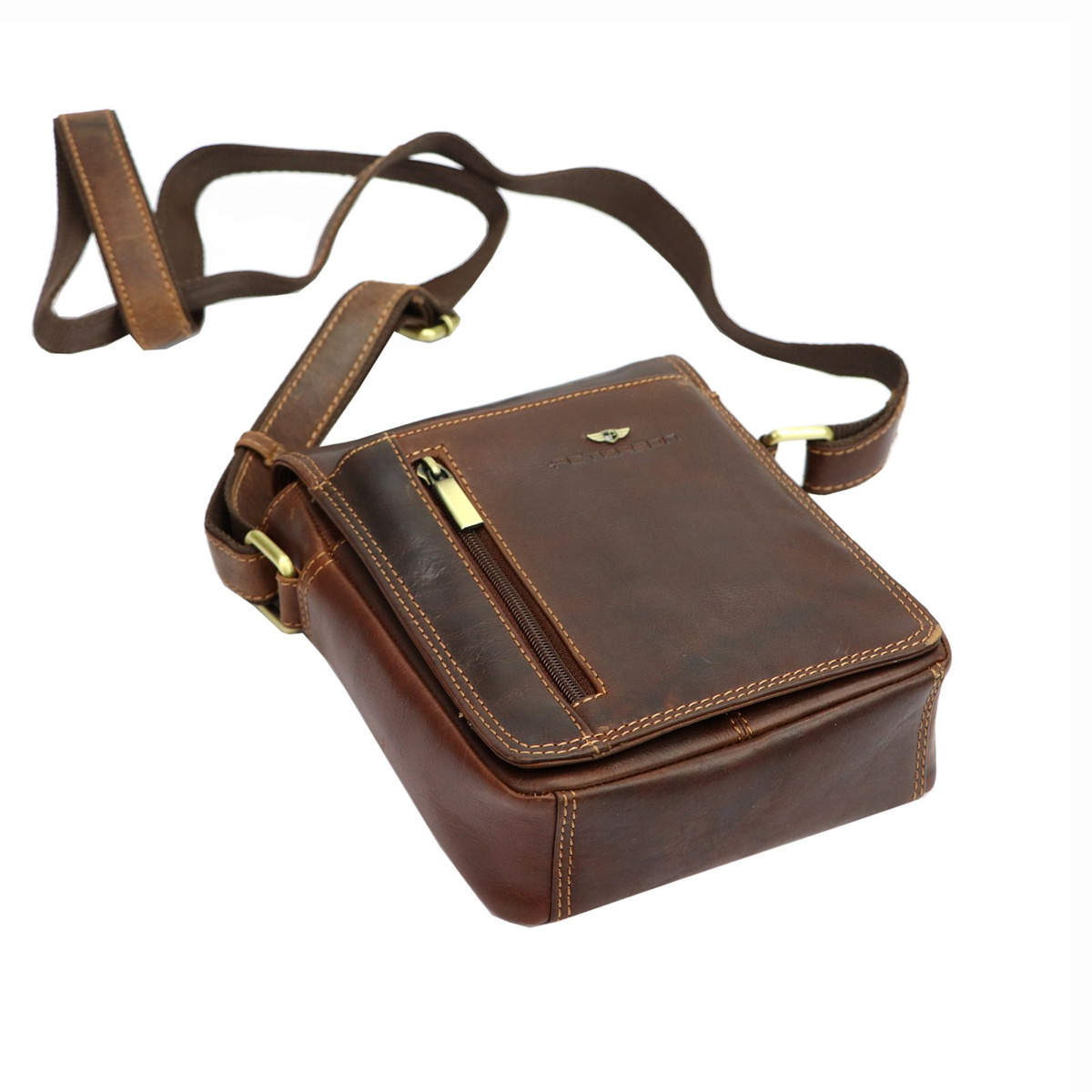 Saszetka męska z naturalnej skóry Peterson PTN TB-7032-COM